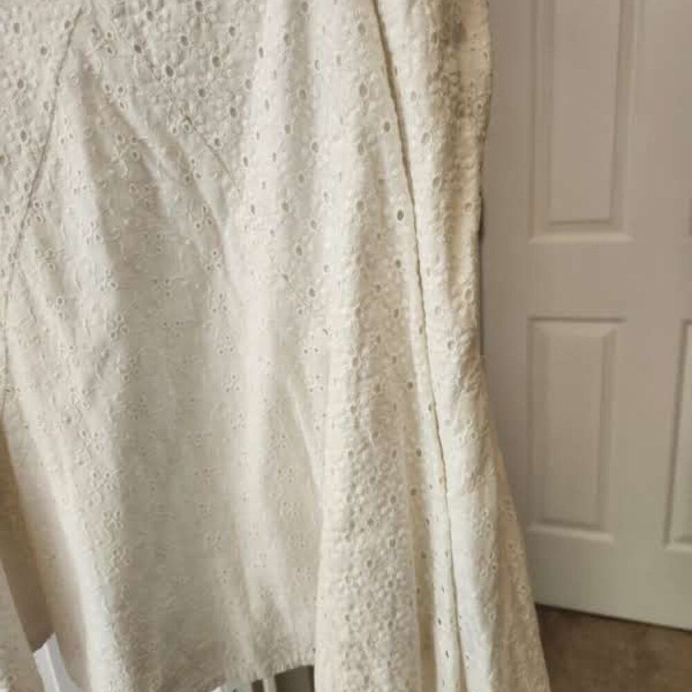 Lauren Ralph Lauren White Eyelet Skirt Size 16 - Picture 5 of 6